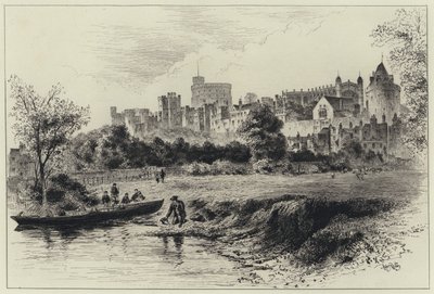 Castillo de Windsor desde la orilla de Berkshire de Herbert (after) Railton