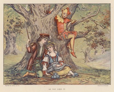Shakespeare para jóvenes: Como gustéis (litografía en color) de Herbert (after) Sidney
