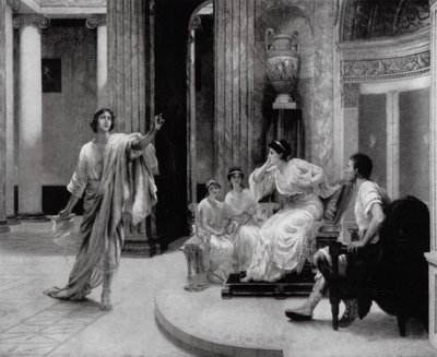 El poeta romano Virgilio declamando a la emperatriz Octavia su elegía por la muerte de su hijo, Marcelo de Herbert (after) Sidney