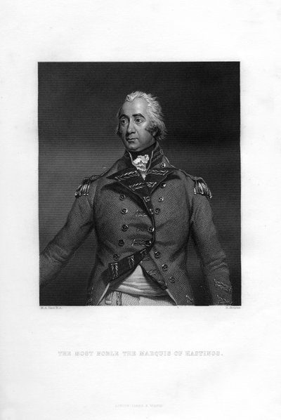 Francis Rawdon-Hastings, 1er Marqués de Hastings, Gobernador General de la India, siglo XIX de Herbert Bourne