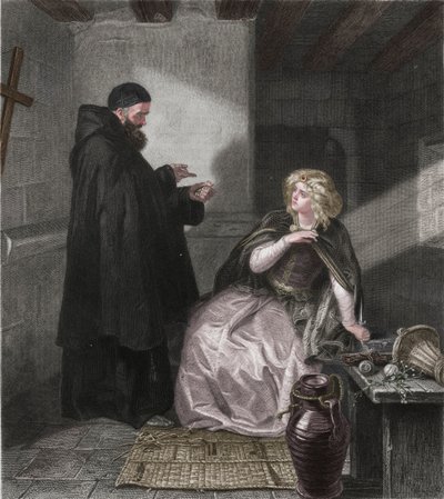 Julieta en la celda del fraile Lorenzo, 1867 de Herbert Bourne