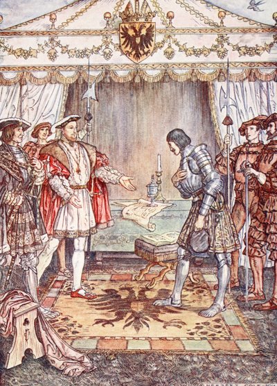 Bayard presentado a Enrique VIII, ilustración de 