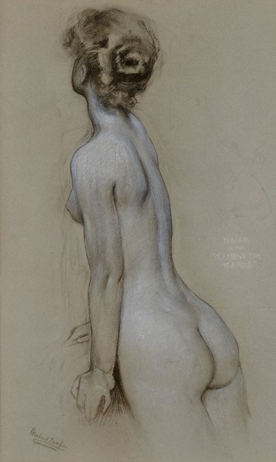 Una Náyade en El Lamento por Ícaro de Herbert James Draper