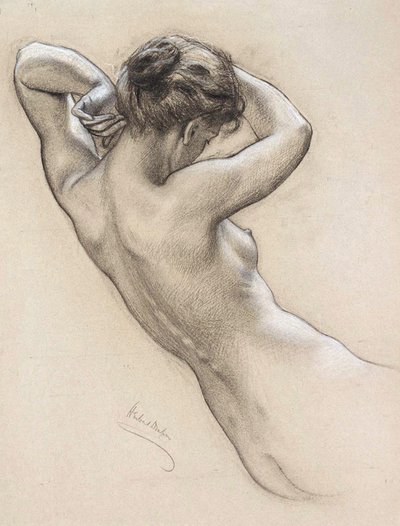 Estudio para una ninfa acuática, finales del siglo XIX o principios del XX de Herbert James Draper