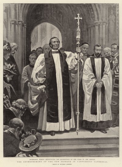 La Entonización del Nuevo Primado en la Catedral de Canterbury de Herbert Johnson
