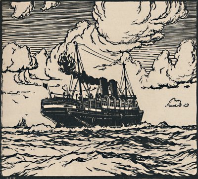 Vapor en el mar, 1919 de Herbert Kerr Rooke