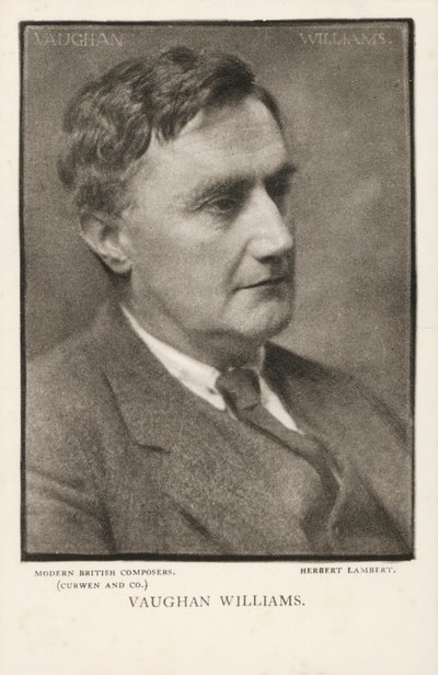 Ralph Vaughan Williams, compositor musical (foto b/n) de Herbert Lambert