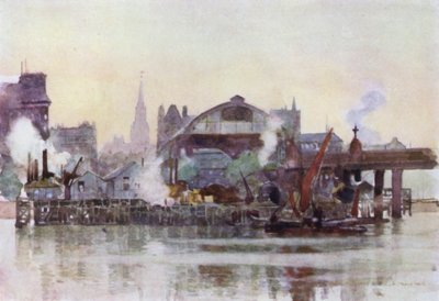 Estación de Charing Cross desde el Río de Herbert Menzies (after) Marshall