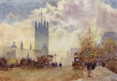 Torre Victoria y extremo este de la Abadía de Westminster de Herbert Menzies (after) Marshall