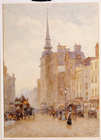 Mirando hacia abajo desde las escaleras de Ludgate Hill en St. Paul, 1900 de Herbert Menzies Marshall
