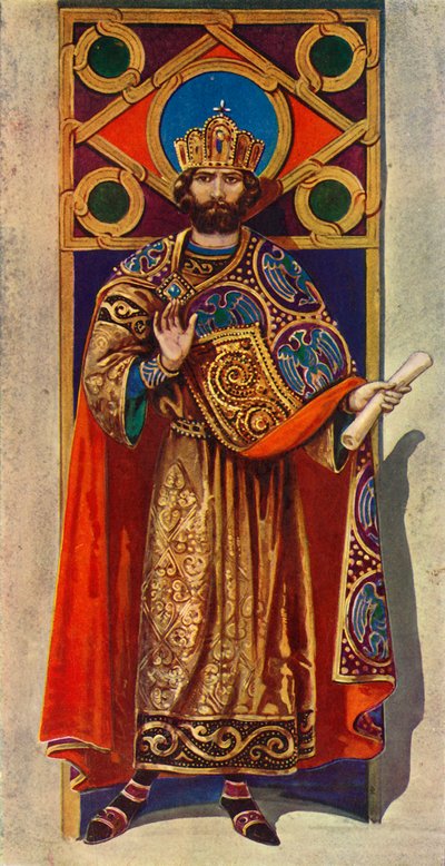 Un emperador bizantino de los siglos VIII y IX, d.C., 1924 de Herbert Norris