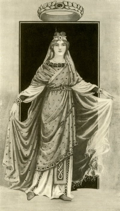 Una dama noble del siglo VI, d.C., 1924 de Herbert Norris