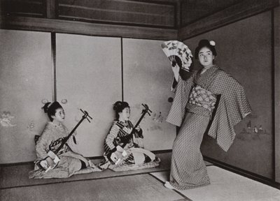 Una geisha bailando de Herbert Ponting