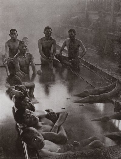 Un baño público en Kanawa de Herbert Ponting