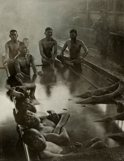 Un baño público en Kanawa, 1910 de Herbert Ponting