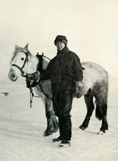 Dr. Wilson y el pony Nobby, c1911 de Herbert Ponting