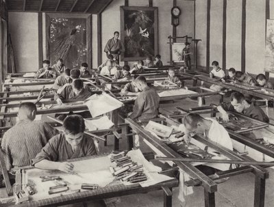 Japón en la década de 1920: Escuela de bordado en Kioto de Herbert Ponting