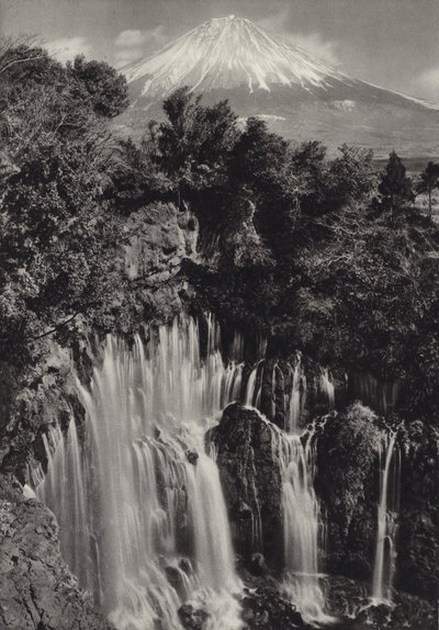 Japón en los años 1920: Cascada Shiraito de Herbert Ponting