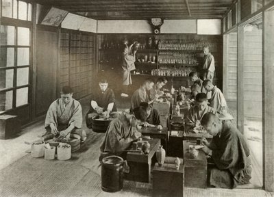 Sala de trabajo de Namikawa, 1910 de Herbert Ponting