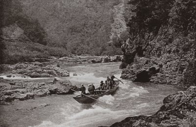 Navegando los rápidos del Katsura-gawa de Herbert Ponting