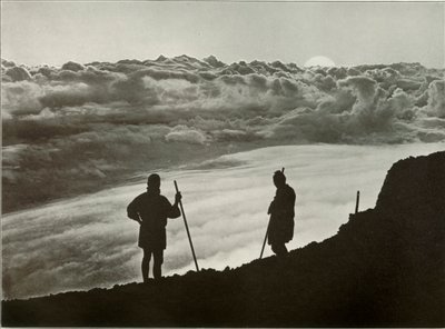 Atardecer desde la Cima del Fuji, 1910 de Herbert Ponting