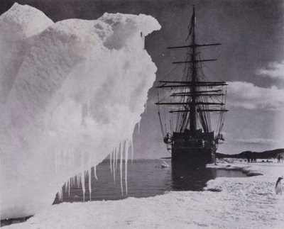 "El desembarco en el borde de hielo cerca del Cabo Evans" de Herbert Ponting
