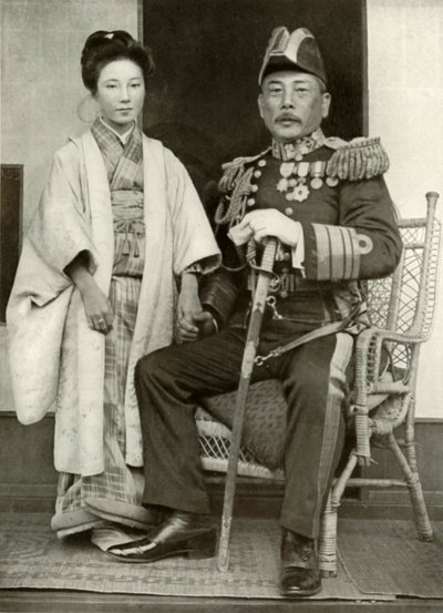 Vicealmirante Kamimura y su hija Hoshiko, 1910 de Herbert Ponting