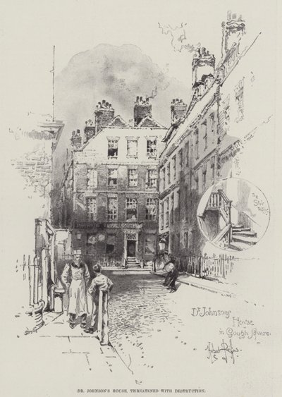 La casa del Dr. Johnson, amenazada con destrucción de Herbert Railton