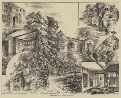 Fountains Hall, Ripon, Yorkshire de Herbert Railton