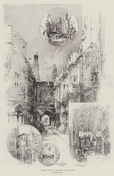 Histórico Windsor, bocetos del castillo de Herbert Railton