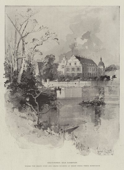 Kranichstein, cerca de Darmstadt, donde el Gran Duque y la Gran Duquesa de Hesse pasan su luna de miel de Herbert Railton