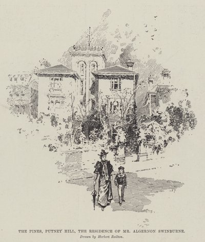 Los Pinos, Putney Hill, la residencia de Mr. Algernon Swinburne de Herbert Railton