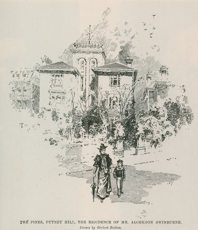 Los Pinos, Putney Hill, la residencia del Sr. Algernon Swinburne de Herbert Railton