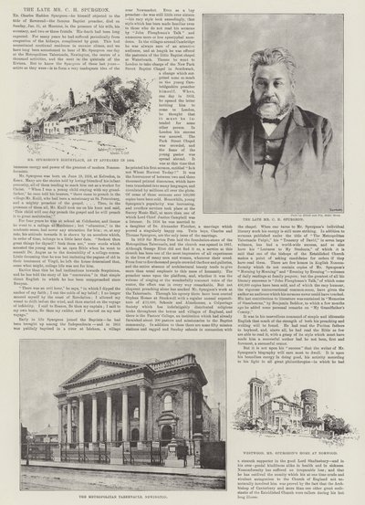 El difunto Sr. C H Spurgeon de Herbert Railton