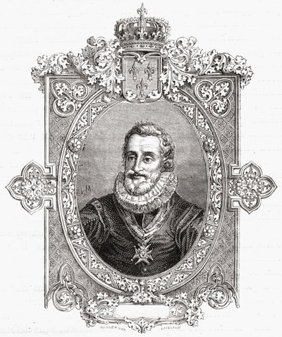 Henri IV, grabado por Pannemaker-Ligny, de 