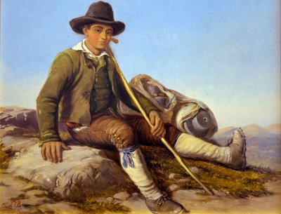 Berger de la Brigue, c1850 (Óleo sobre lienzo) de Hercule Trachel