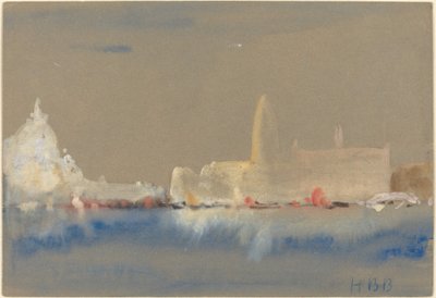 La Salute y el Palazzo Ducale desde el Bacino di San Marco de Hercules Brabazon Brabazon