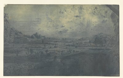 Valle de montaña con campos vallados de Hercules Segers