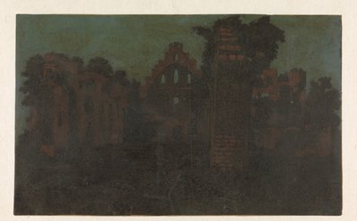 Ruinas de la Abadía de Rijnsburg, versión grande Ruinas de la abadía de Rijnsburg desde el sur: versión grande de Hercules Segers