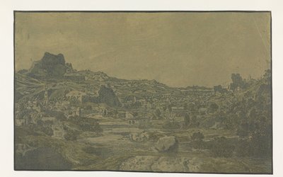 Valle con un río y un pueblo con cuatro torres de Hercules Segers