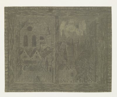 Vista a través de la ventana de la casa de Segers hacia Noorderkerk Vista a través de la ventana de la casa de Segers hacia Noorderkerk de Hercules Segers