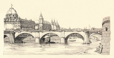 Trabajos en el antiguo Pont Notre-Dame, 1913-1915 de Herman Armour Webster