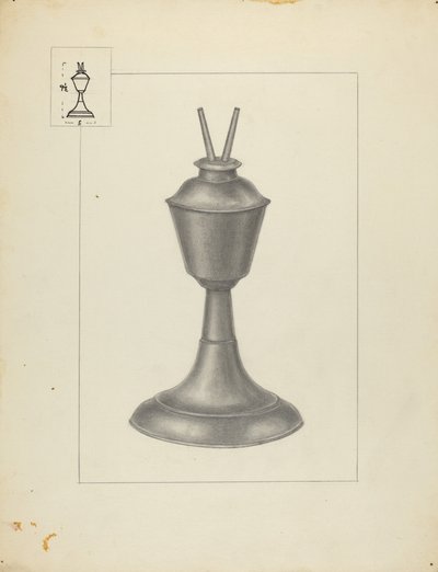 Lámpara de camfeno de Herman Bader
