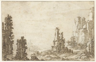 Paisaje con ruinas de Herman Breckerveld