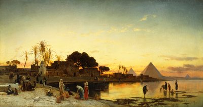 En el Nilo, c.1875 de Herman David Salomon Corrodi