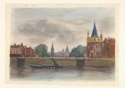 Vista de la Schreierstoren en Ámsterdam de Herman Eduard Knaake (signed by artist)