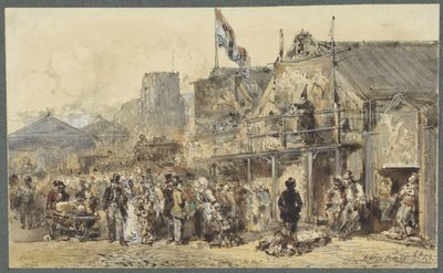 Feria en Leeuwarden, el Oldenhove en el horizonte de Herman Frederik Carel ten Kate