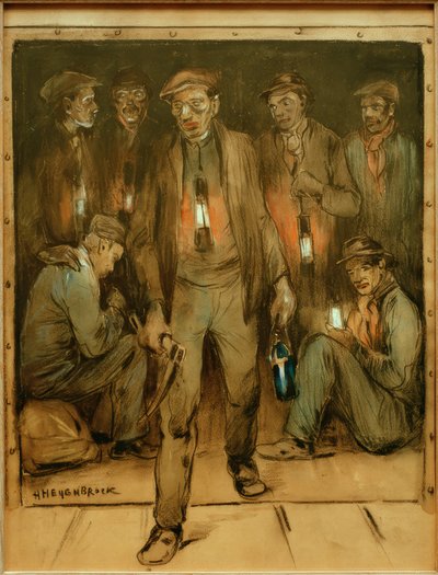 Mineros entrando de Herman Heijenbrock