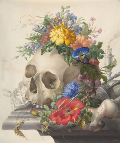 Vanitas bodegón, s.f. de Herman Henstenburgh