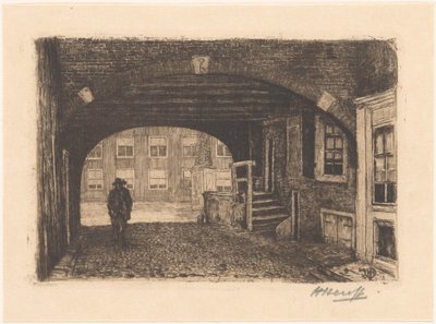 Puerta de San Pedro en Ámsterdam de Herman Heuff (signed by artist)